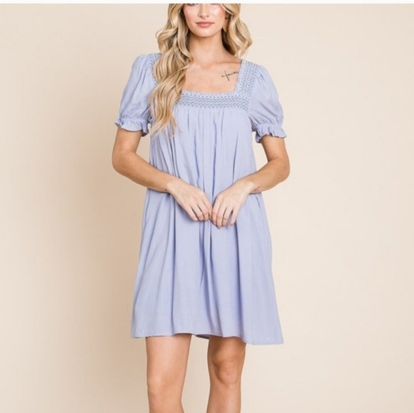 Heyson Scenic Overlook Puff Sleeve Embroidered Mini Boho Dress - Picture 9 of 11